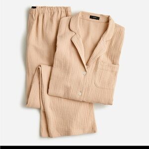J. Crew Soft Gauze Long-Sleeve Pajama Set Size L